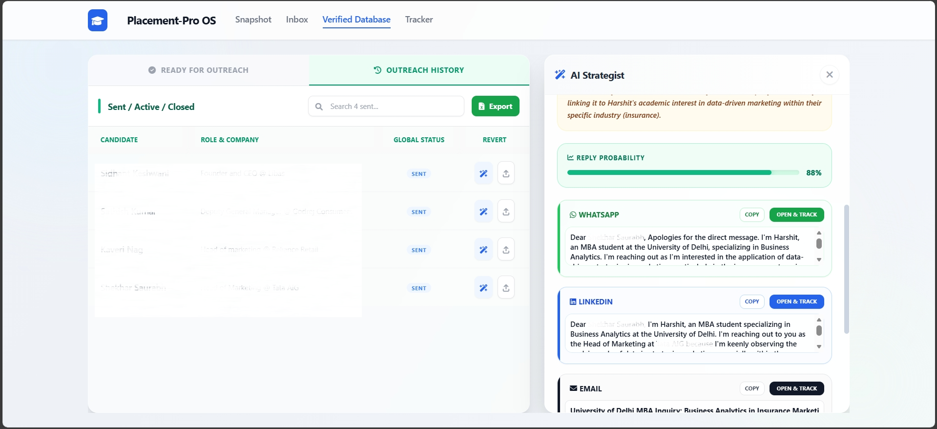 Verification Interface
